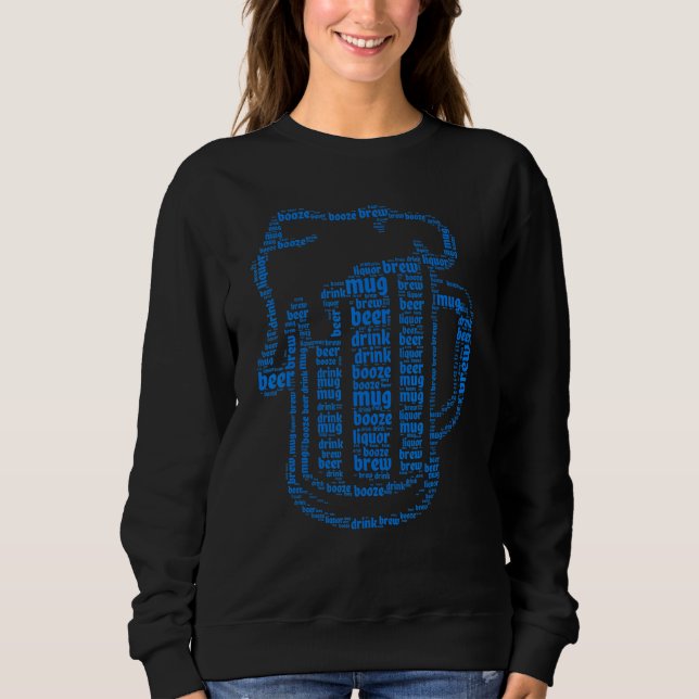 Beer  Dad Beer Mug Word Cloud T Shirt (Framsida)