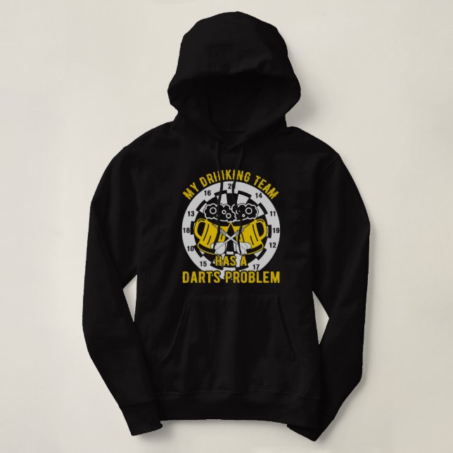 Beer Dart My Drinking Team har ett damproblem öl T Shirt (Design framsida)