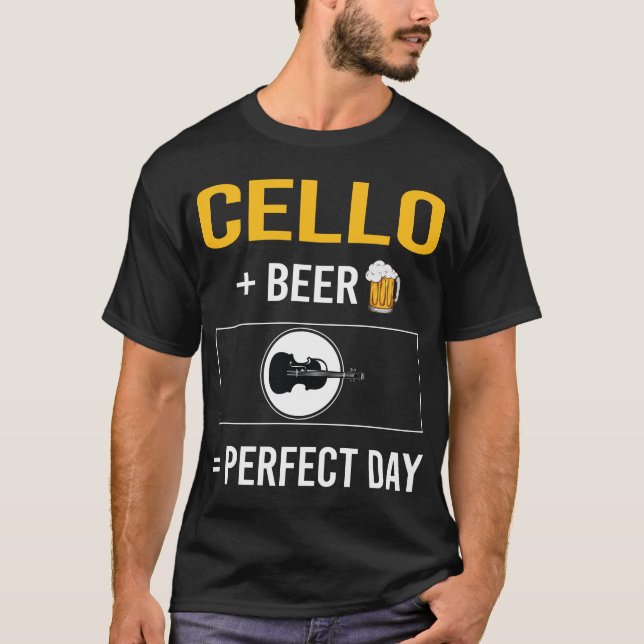 Beer Day Cello Cellist T Shirt (Framsida)