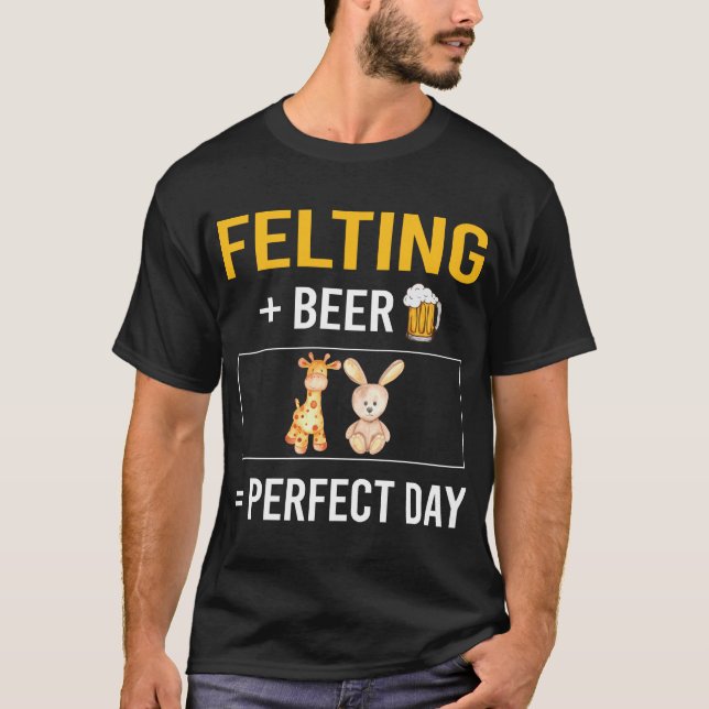 Beer Day Felting Felt Felter T Shirt (Framsida)