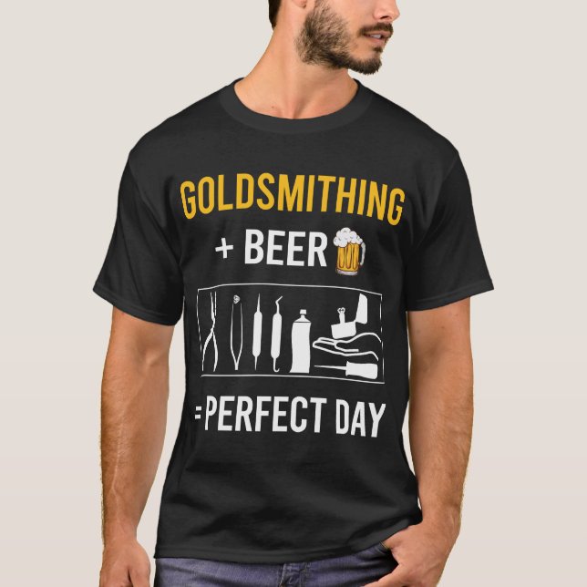 Beer Day Goldsmithing Goldsmith T Shirt (Framsida)