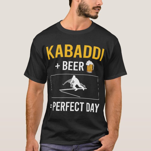 Beer Day Kabaddi Kabadi T Shirt (Framsida)