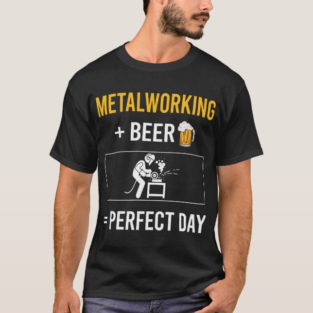 Beer Day Metalworking Metalworking T Shirt (Framsida)
