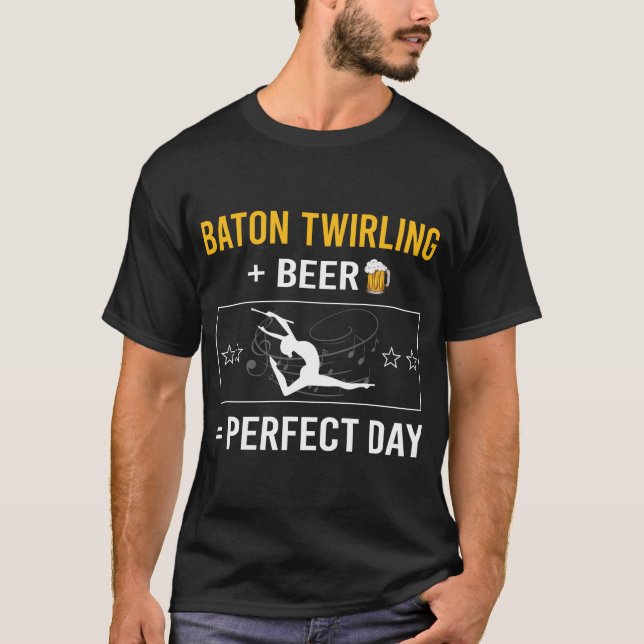 Beer Day Twirling Twirl Twirler T Shirt (Framsida)