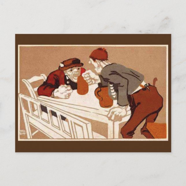 "Beer Debatt" av Otto Kopp Postcard Vykort (Framsida)