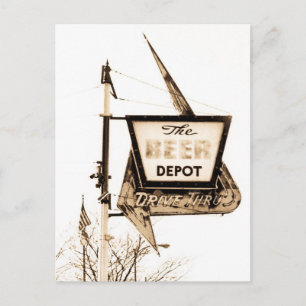 Beer Depot-Vintagen Ann Arbor, Michigan Vykort