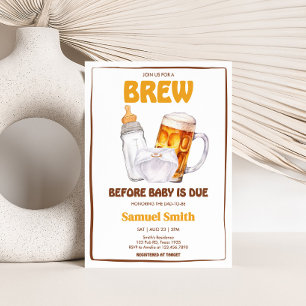 Beer Diaper Party Baby Shower Inbjudningar