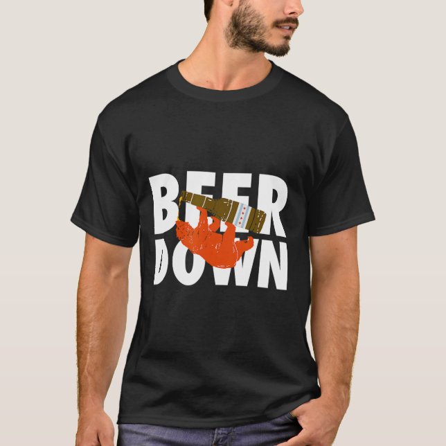 Beer Down Chicago Öl Drinking Party T Shirt (Framsida)