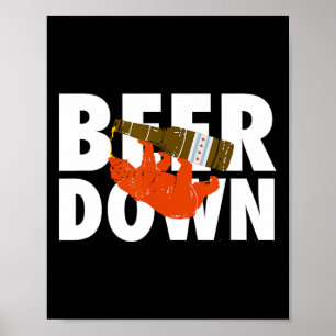 Beer Down Chicago Öl Drinking Party T Shirt Poster