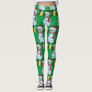 Beer-drink Drunk Snögubbe Thunder_Cove Leggings