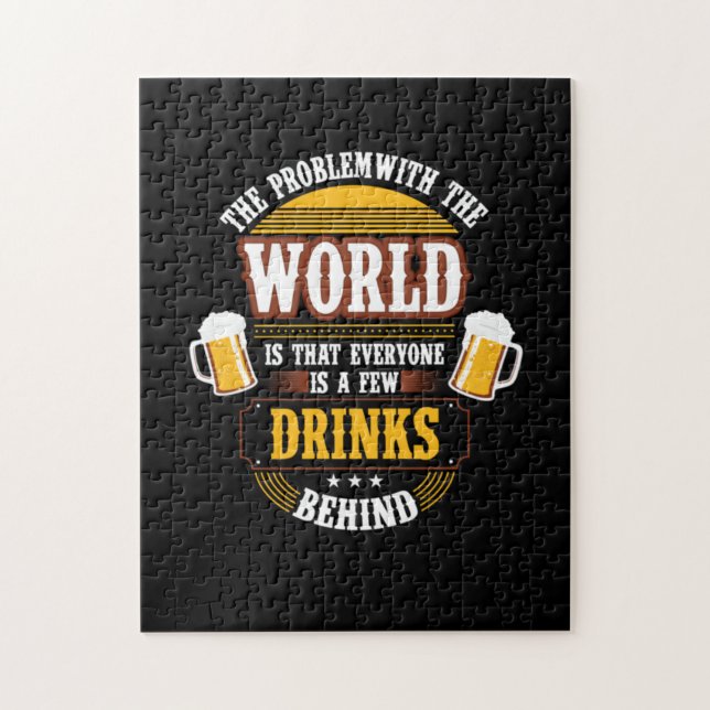 Beer Drinker Alla är några dryck bakom födseln Pussel (Vertikal)