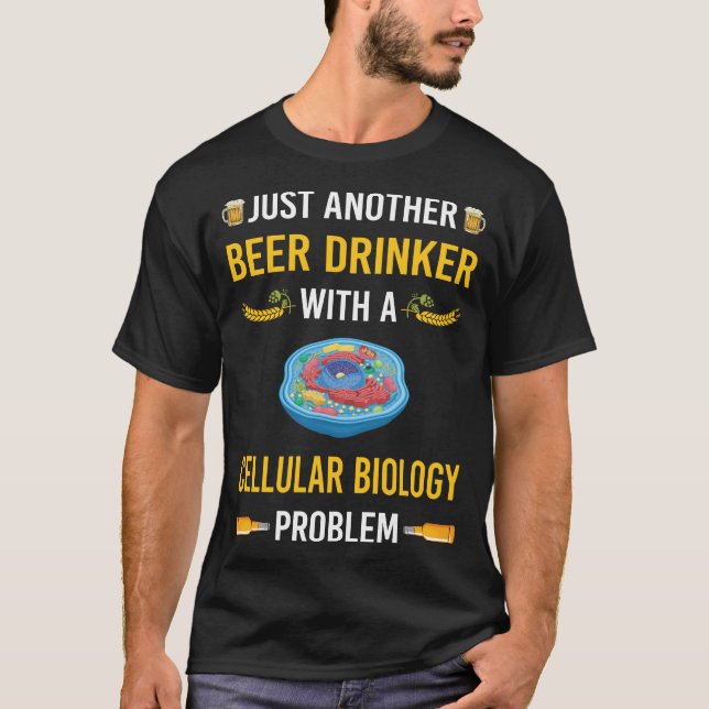 Beer Drinker Cellular Biology Biolog T Shirt (Framsida)