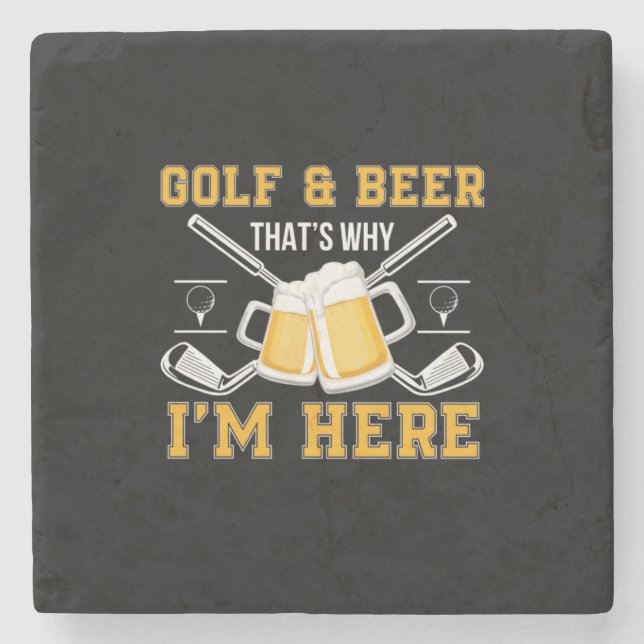Beer Drinker Golf And Beer Birthday Stenunderlägg (Framsidan)
