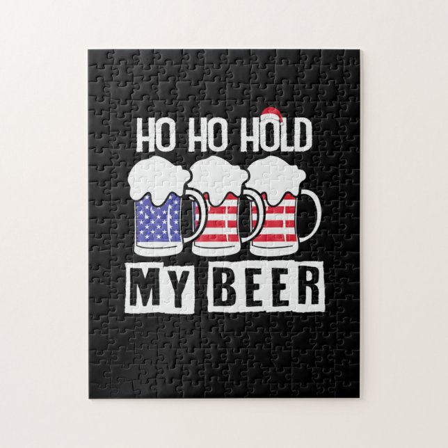 Beer Drinker Ho Ho hold Min Beer USA Birthday Pussel (Vertikal)