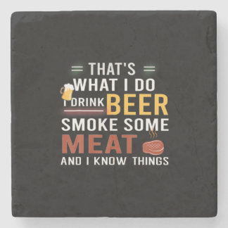 Beer Drinker I Drink Beer Smoke Some Meat Birthday Stenunderlägg