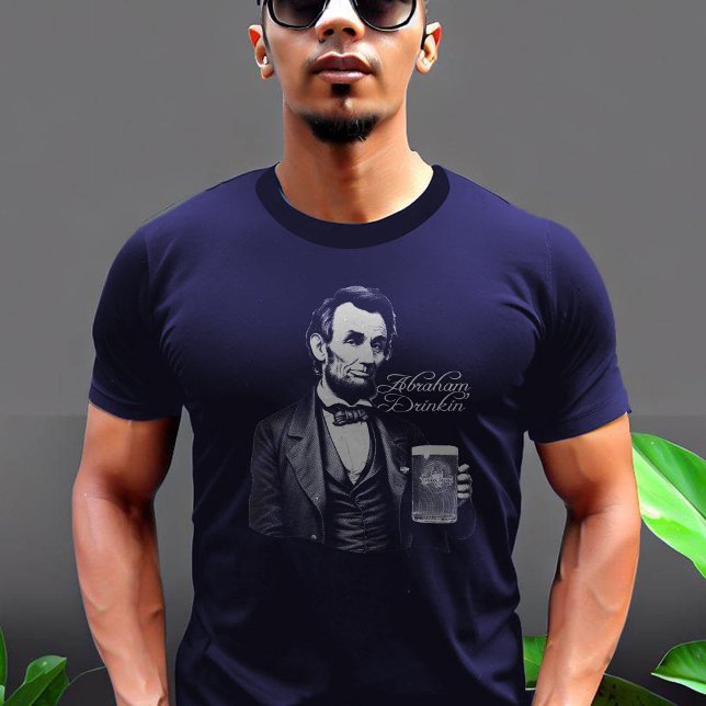 Beer Drinking Abe Lincoln USA:s Party president Pu T Shirt (Skapare uppladdad)