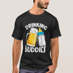 Beer Drinking Buddies Pappa Son Dotter Fist Far T Shirt