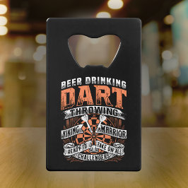 Beer Drinking Dart Viking Warrior - Dart Player Kreditkort Flasköppnare