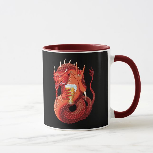 Beer Drinking Dragon Mugg (Höger)