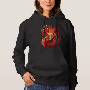 Beer Drinking Dragon Women's Hoodie T Shirt