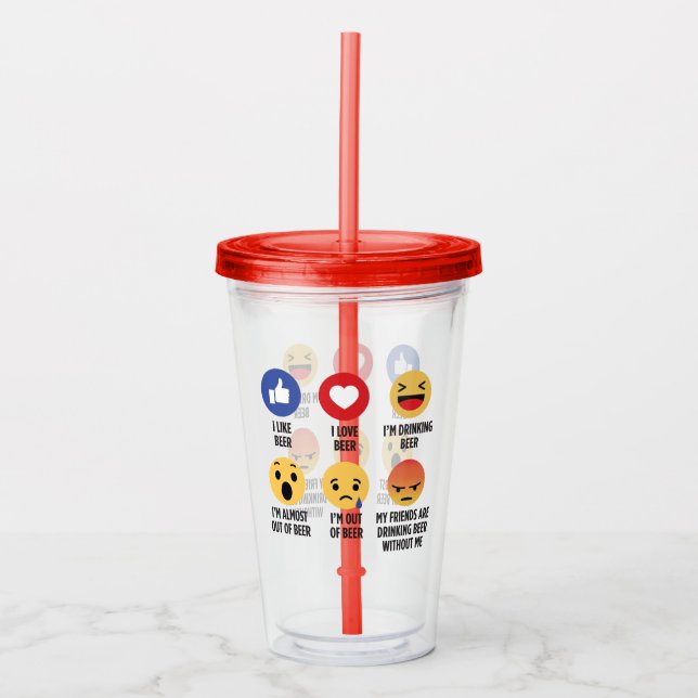 Beer Emojis Take Away Mugg (Framsida)