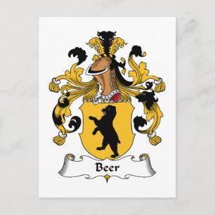 Beer Family Crest Vykort