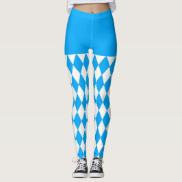 Beer Festival Bavarian Flagga Oktoberfest Mönster Leggings