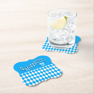 Beer Festival Bavarian Flagga Oktoberfest Mönster Underlägg Papper