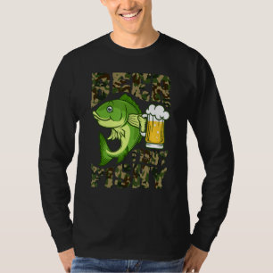 Beer Fishy For Fisherman Funny Camo Fishing T Shirt