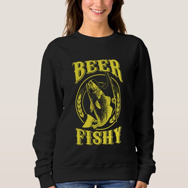 Beer Fishy Funny Fishing T Shirt (Framsida)