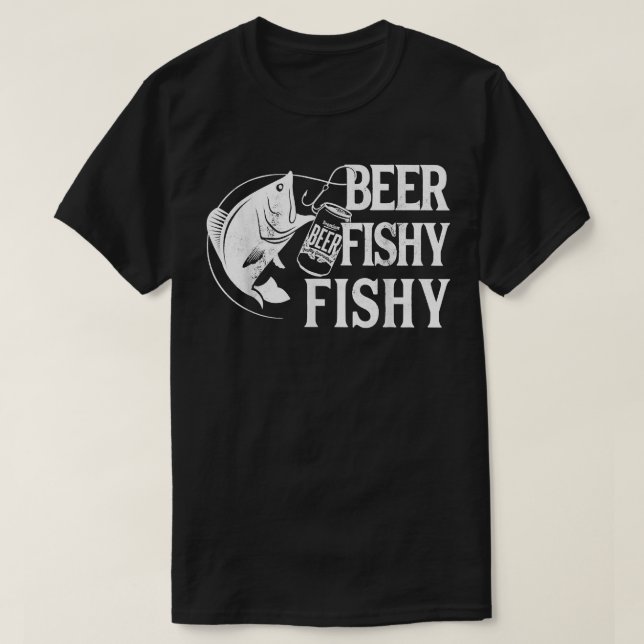 Beer Fishy Funny Fishing T Shirt (Design framsida)