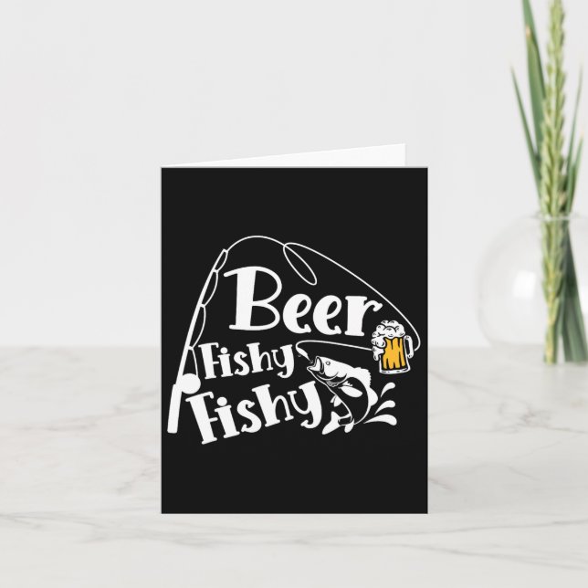 Beer Fishy Funny Fishy Alcohol Älskare Quote Kort (Framsida)