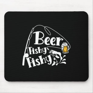 Beer Fishy Funny Fishy Alcohol Älskare Quote Musmatta