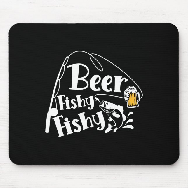 Beer Fishy Funny Fishy Alcohol Älskare Quote Musmatta (Framsidan)