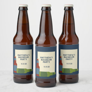 Beer Flaskor Graphic Anpassningsbar Message Ölflaska Etikett