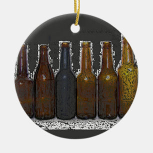 Beer Flaskor Julgransprydnad Keramik