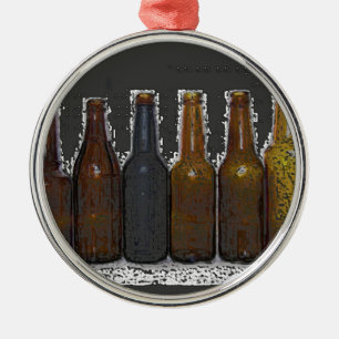 Beer Flaskor Julgransprydnad Metall