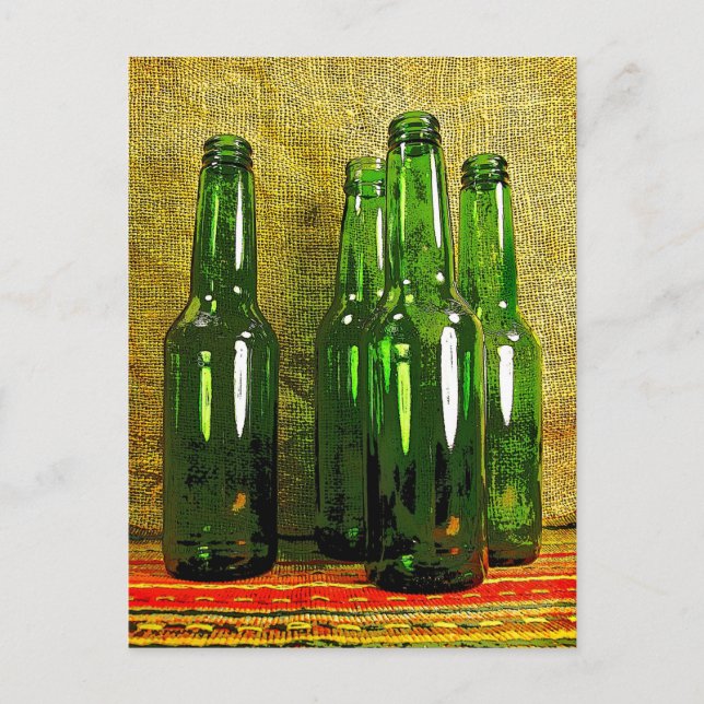 Beer Flaskor Vykort (Framsida)