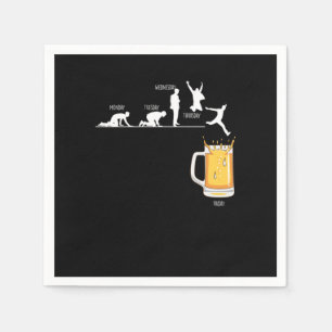 Beer Fredag Beer Älskare Party Helg Beer Mugg Drun Pappersservett