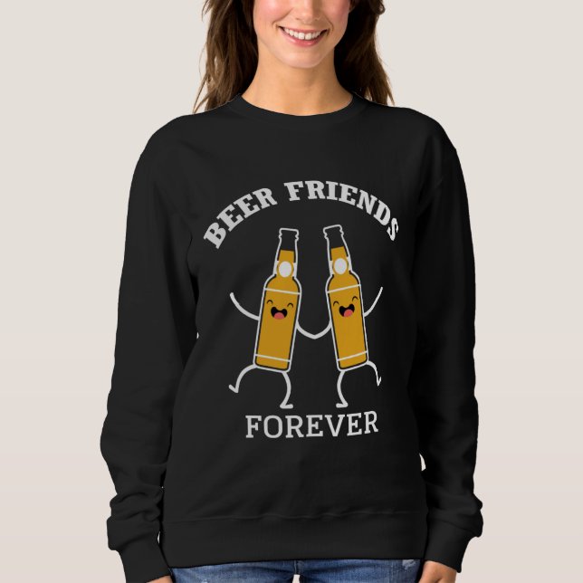 Beer Friends Forever Beer  BFF Drinking Partner T Shirt (Framsida)