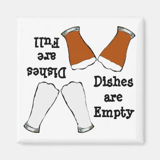 Beer Fullt Tom Dishwasher Magnet