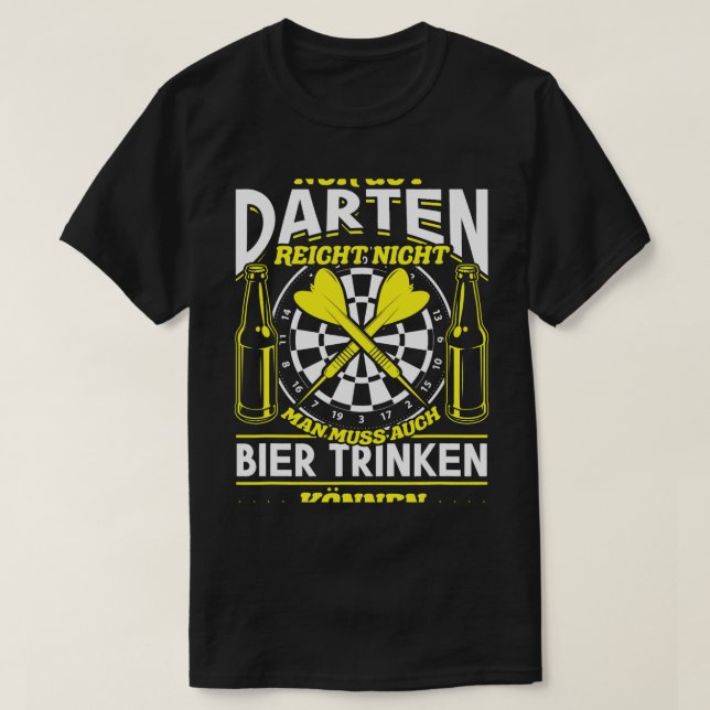 Beer Funny Dart som säger Beer Humor Darts Manar T Shirt (Design framsida)