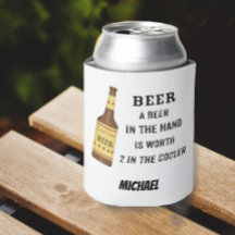 Beer Funny Say Beer i hand Namn Personlig