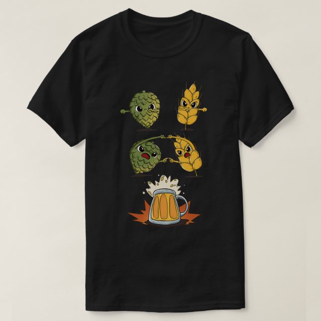 Beer Fusion Dance Funny Beer Joke Homebrew Beer Cr T Shirt (Design framsida)