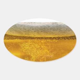 Beer Galaxy a Celestial Quenching Foam Ovalt Klistermärke
