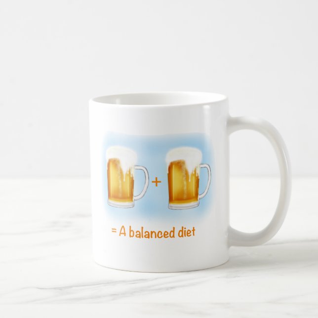 Beer Gifts - två öl är en balanserad kost Kaffemugg (Höger)