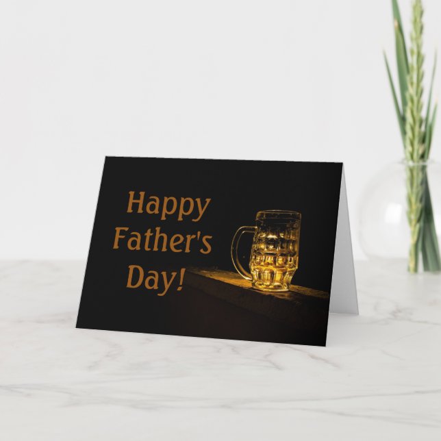 Beer Glass Father's Day Kort (Framsida)