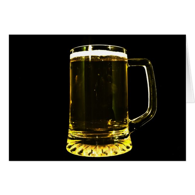 Beer Glass Hälsningskort (Framsidan Horizontal)