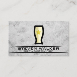 Beer Glass Marble Background Tidsbeställning Kort