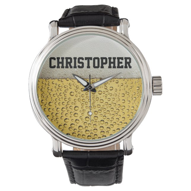 Beer Glass Personalize Armbandsur (Framsida)